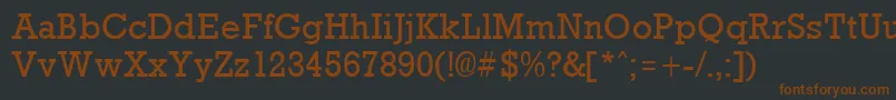 RockneyRegular Font – Brown Fonts on Black Background