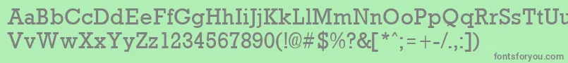 RockneyRegular Font – Gray Fonts on Green Background