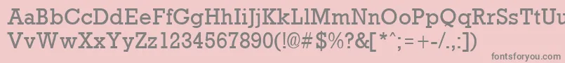 RockneyRegular Font – Gray Fonts on Pink Background