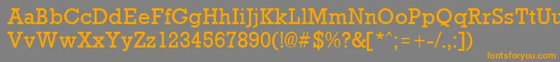 RockneyRegular Font – Orange Fonts on Gray Background
