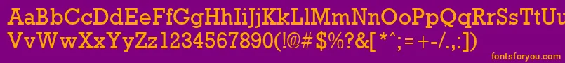 RockneyRegular Font – Orange Fonts on Purple Background