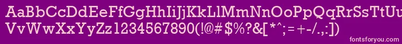 RockneyRegular Font – Pink Fonts on Purple Background