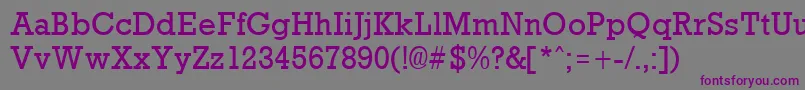 RockneyRegular Font – Purple Fonts on Gray Background