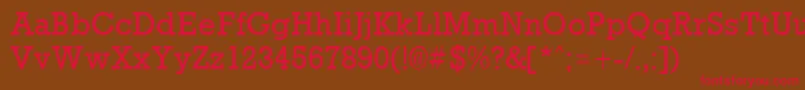 RockneyRegular Font – Red Fonts on Brown Background