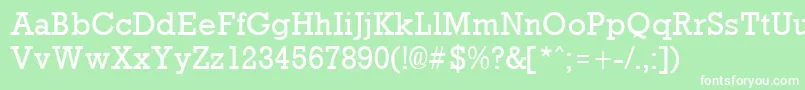RockneyRegular Font – White Fonts on Green Background