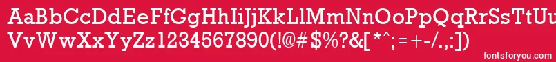 RockneyRegular Font – White Fonts on Red Background