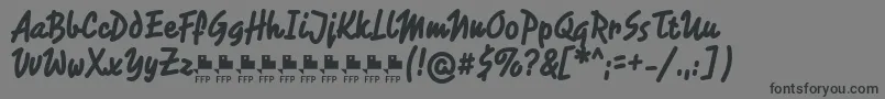 RotulonaHandFfpFont Font – Black Fonts on Gray Background