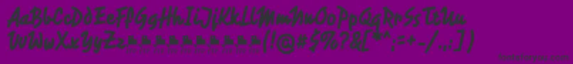 RotulonaHandFfpFont Font – Black Fonts on Purple Background