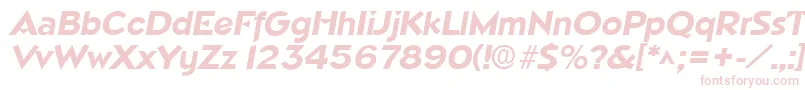 NapoliBoldItalic Font – Pink Fonts on White Background