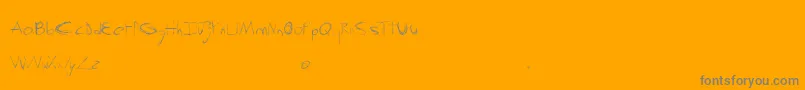 ScrewThis-Schriftart – Graue Schriften auf orangefarbenem Hintergrund