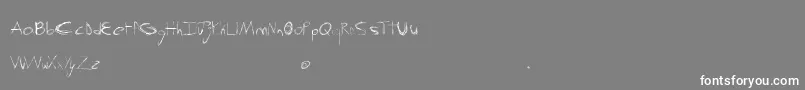 ScrewThis-Schriftart – Weiße Schriften auf grauem Hintergrund