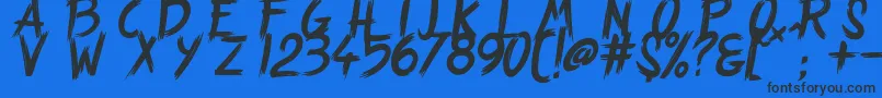 StrangePath Font – Black Fonts on Blue Background