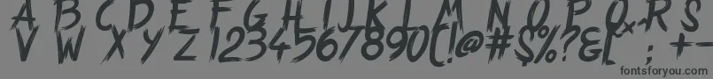 フォントStrangePath – 黒い文字の灰色の背景