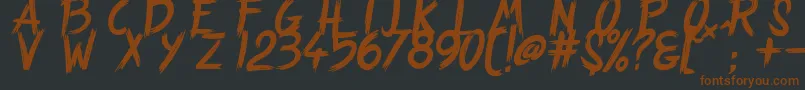 StrangePath Font – Brown Fonts on Black Background