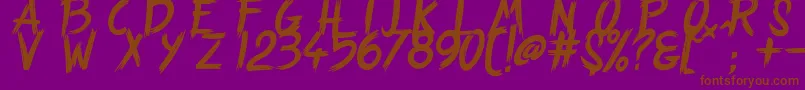 StrangePath Font – Brown Fonts on Purple Background