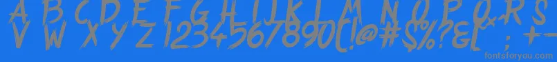 Шрифт StrangePath – серые шрифты на синем фоне