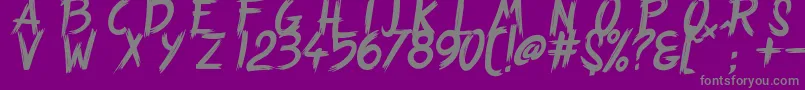 StrangePath Font – Gray Fonts on Purple Background