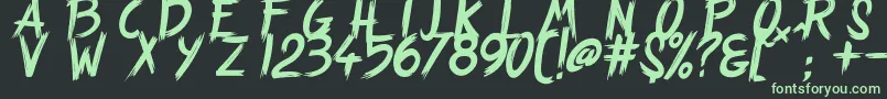 StrangePath Font – Green Fonts on Black Background
