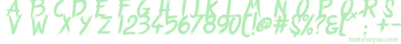 StrangePath Font – Green Fonts on White Background