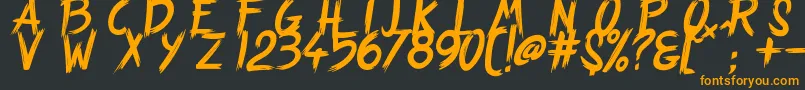 StrangePath Font – Orange Fonts on Black Background