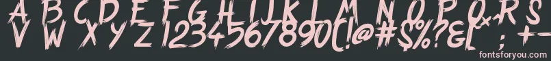 StrangePath Font – Pink Fonts on Black Background
