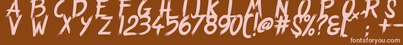 StrangePath Font – Pink Fonts on Brown Background