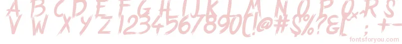 Шрифт StrangePath – розовые шрифты на белом фоне