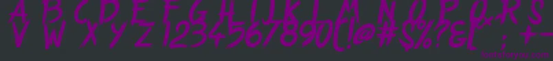 StrangePath Font – Purple Fonts on Black Background