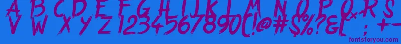 Шрифт StrangePath – фиолетовые шрифты на синем фоне