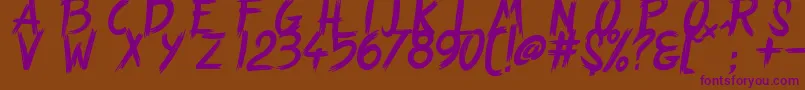 StrangePath Font – Purple Fonts on Brown Background