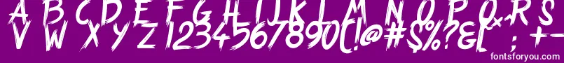 StrangePath Font – White Fonts on Purple Background