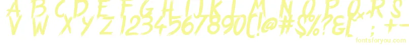StrangePath Font – Yellow Fonts on White Background