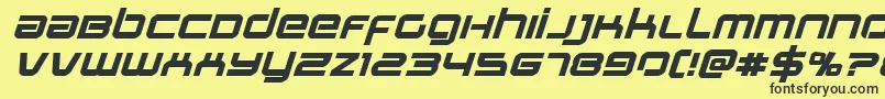 Stareagleexpandboldital Font – Black Fonts on Yellow Background