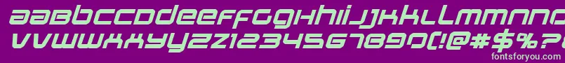 Stareagleexpandboldital Font – Green Fonts on Purple Background