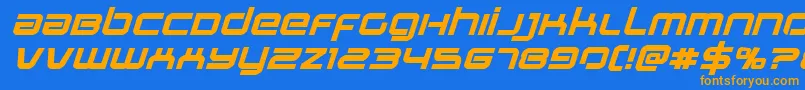 Stareagleexpandboldital Font – Orange Fonts on Blue Background