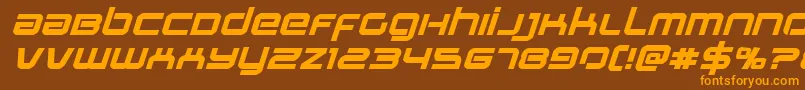 Stareagleexpandboldital Font – Orange Fonts on Brown Background