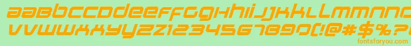 Stareagleexpandboldital Font – Orange Fonts on Green Background