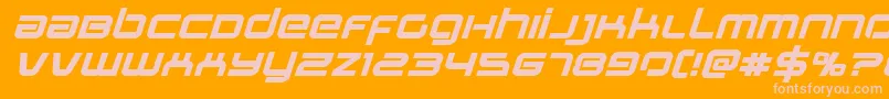 Stareagleexpandboldital Font – Pink Fonts on Orange Background