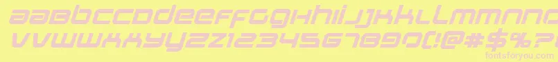Stareagleexpandboldital Font – Pink Fonts on Yellow Background