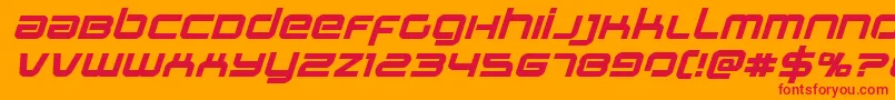 フォントStareagleexpandboldital – オレンジの背景に赤い文字
