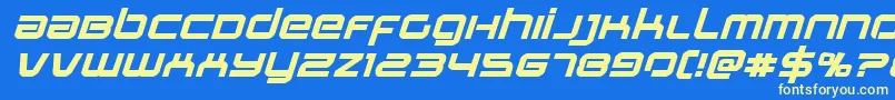 Stareagleexpandboldital Font – Yellow Fonts on Blue Background