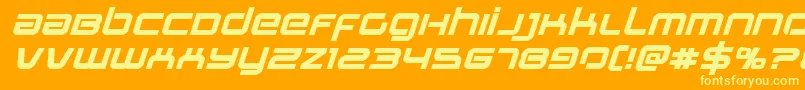 Stareagleexpandboldital Font – Yellow Fonts on Orange Background