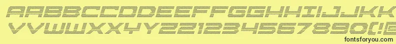 Pocketballcondital Font – Black Fonts on Yellow Background