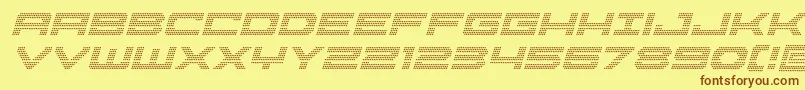 Pocketballcondital Font – Brown Fonts on Yellow Background