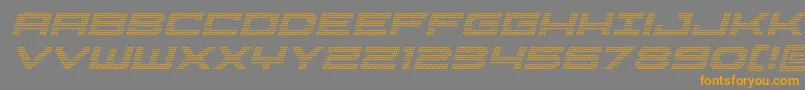 Pocketballcondital-Schriftart – Orangefarbene Schriften auf grauem Hintergrund