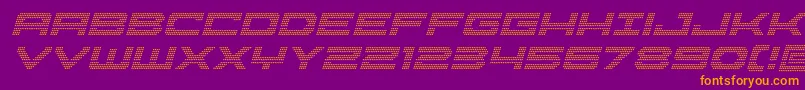 Pocketballcondital Font – Orange Fonts on Purple Background