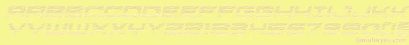 Pocketballcondital Font – Pink Fonts on Yellow Background