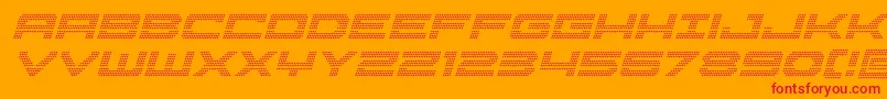 Pocketballcondital Font – Red Fonts on Orange Background