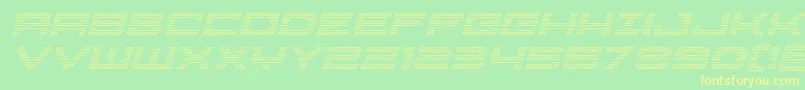 Pocketballcondital Font – Yellow Fonts on Green Background