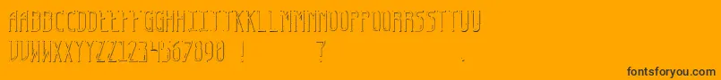 EspyFont-Schriftart – Schwarze Schriften auf orangefarbenem Hintergrund